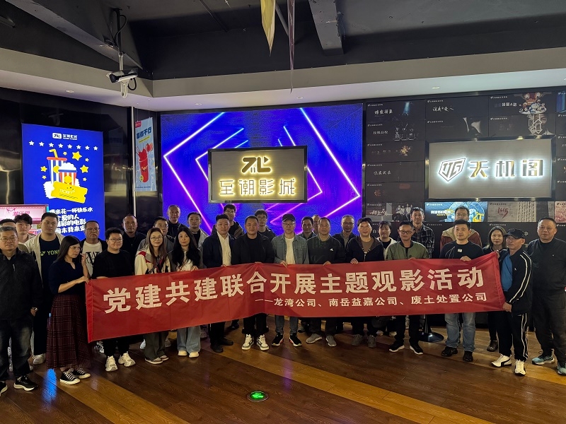 龙湾公司党总支联合南岳益嘉、、废土处理公司党支部开展主题观影活动